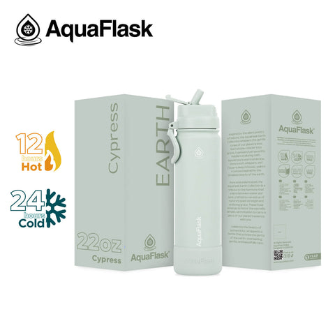 AquaFlask Earth Flip Sip Water Bottle-22oz