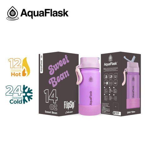 AquaFlask ColorWave Flip Sip Water Bottle-14oz